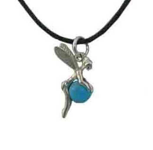 Pendentif fée boule turquoise