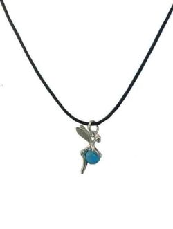 Pendentif fée boule turquoise