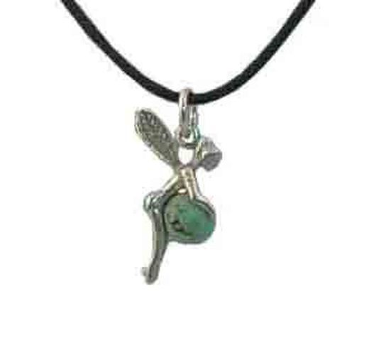 Pendentif fée boule turquoise
