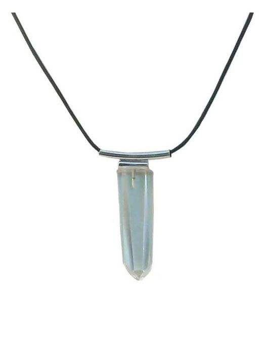 Ciondolo a tubo in cristallo di rocca