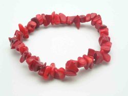 Set bracciale e anello in corallo bambù