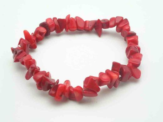 Set bracciale e anello in corallo bambù