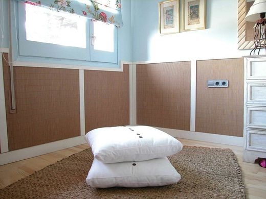 Rolo tecido de bambu