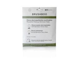Almofadas desmaquilhantes Brushboo com saco de algodão