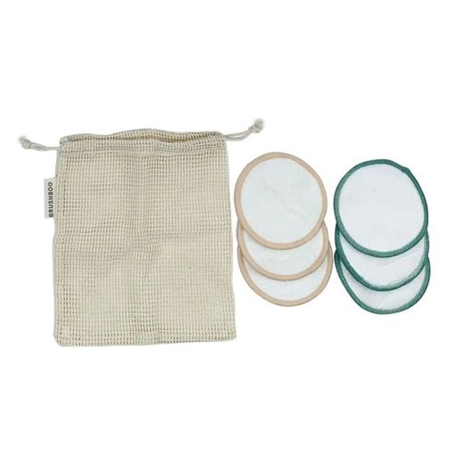 Almofadas desmaquilhantes Brushboo com saco de algodão