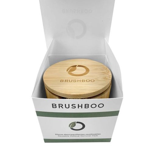 Disques démaquillants réutilisables avec boîte en bambou