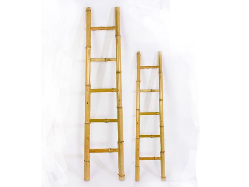 Escalera toallero de bambú marrón claro