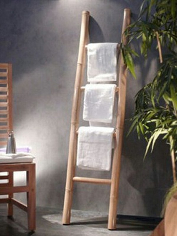 Como hacer una escalera de bambú y crear un fantástico toallero – Decoresty