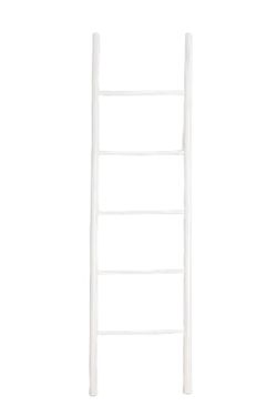 Escalera de bambú decorativa blanca