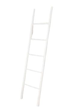 Escalera de bambú decorativa blanca