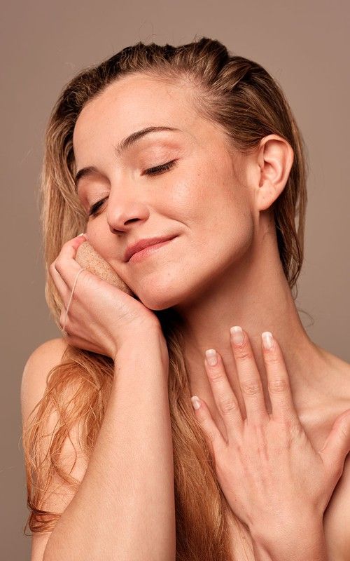 Éponge Konjac exfoliante pour le visage