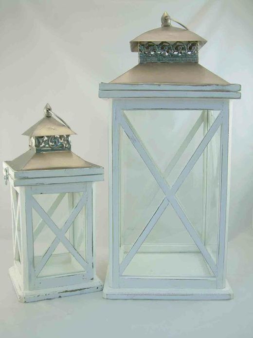 Lampadaire Bougeoir Bois Décapé