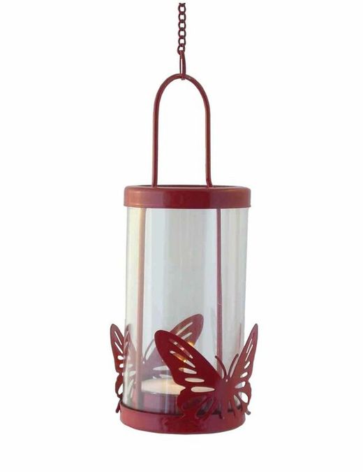 Faroles mariposa de colores con vela perfumada