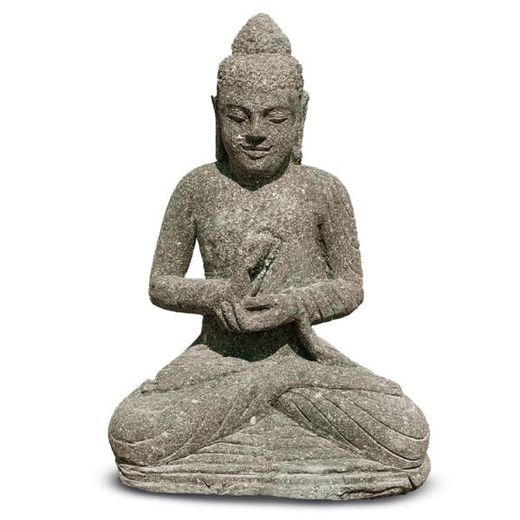 Statue Bouddha assis chakra Green Stone