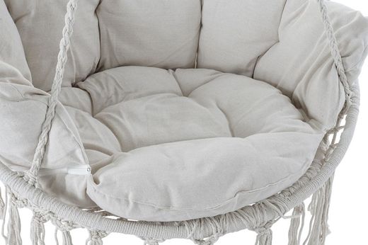 Sedia amaca macramè con cuscini