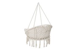 Sedia amaca macramè con cuscini
