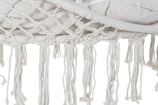 Sedia amaca macramè con cuscini