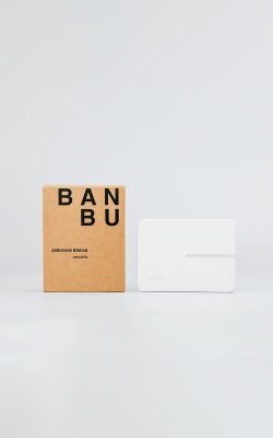 mini portasapone bianco