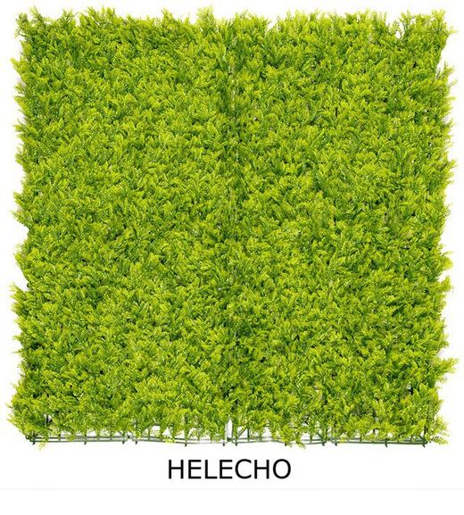 Jardim vertical de plantas artificiais