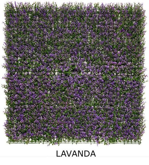 Jardim vertical de plantas artificiais