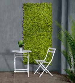 Jardim vertical de plantas artificiais