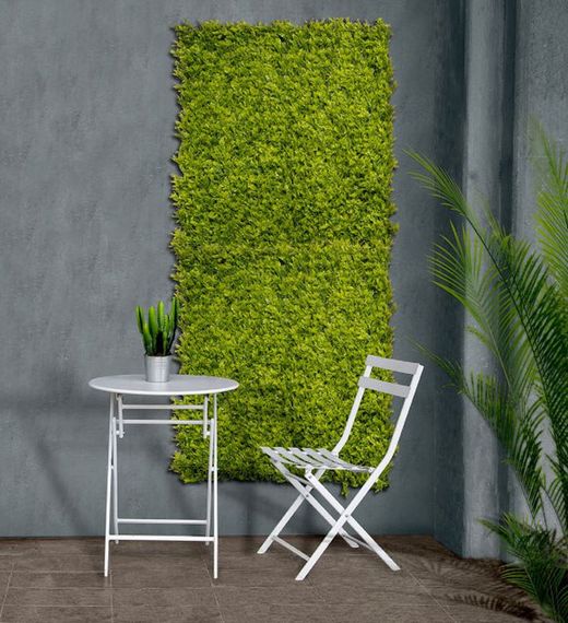 Jardim vertical de plantas artificiais