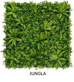 Jardim vertical de plantas artificiais