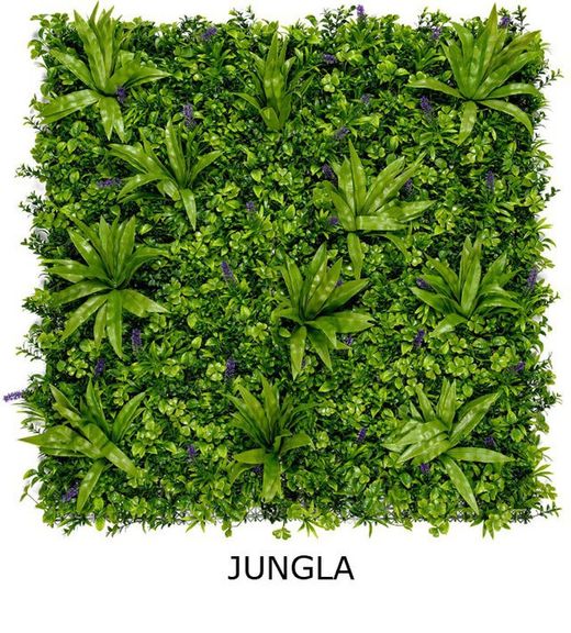 Jardim vertical de plantas artificiais