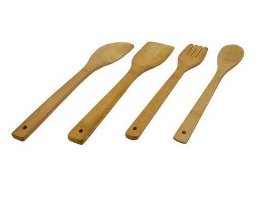 Set cucchiai in bambù 4p