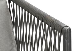 Sofá ao ar livre e conjunto de mesa cor natural