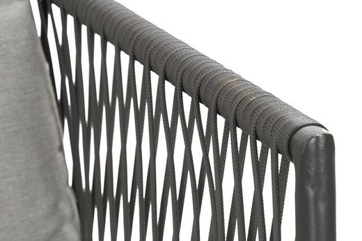 Sofá ao ar livre e conjunto de mesa cor natural