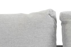 Sofá ao ar livre e conjunto de mesa cor natural