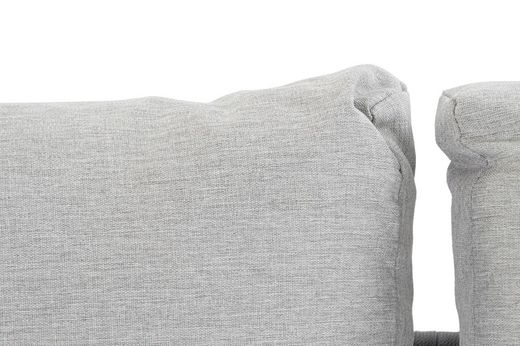 Sofá ao ar livre e conjunto de mesa cor natural