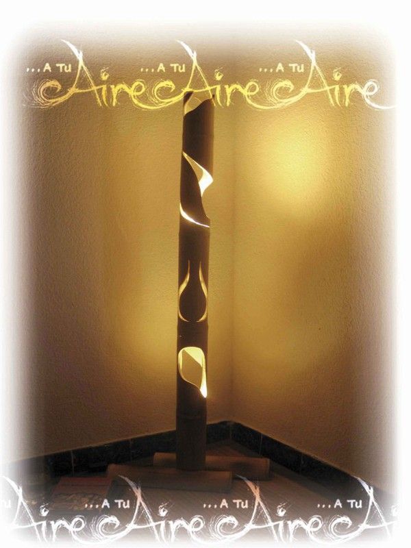 Lampara de bambú modelo Fuego — dbambu