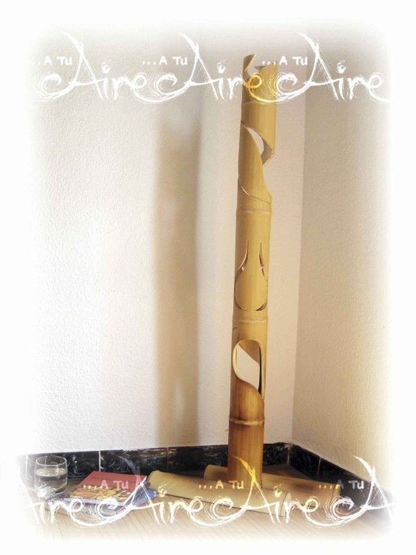 Lampara de bambú modelo Fuego — dbambu