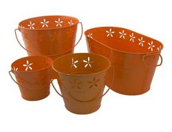 fioriere in metallo colorato