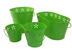 fioriere in metallo colorato