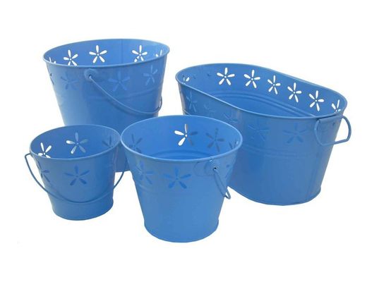 fioriere in metallo colorato