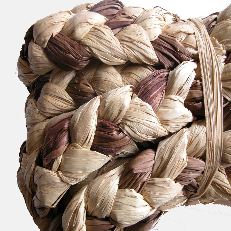 Madeja de trenza de rafia natural de 10 mtrs. Para la fabricación de bolsos  y cestos. — Dbambu
