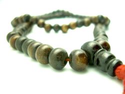 Mala bouddhiste en os brun