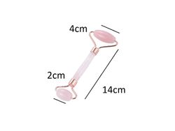 Massaggiatore al quarzo rosa con doppio rullo