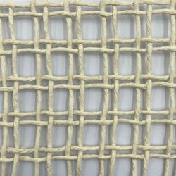 Metro lineal Tejido Paja de algodón Malla Cuadrada natural 80 cm