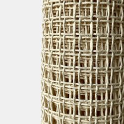 Metro linear Tecido de Palha de Algodão Natural Malha Quadrada 80 cm