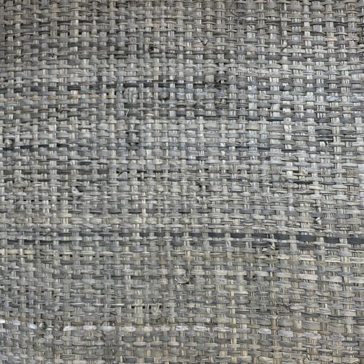 Metro lineal tejido rafia color gris  trama ancha 120 cm