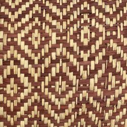 Metro lineal Tejido rafia Rombos Natural-Marrón ancho 120 cm