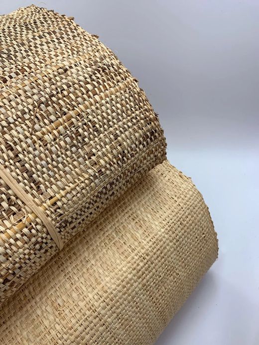 Metro lineal tejido rafia trama ancha fibra de banana 120 cm