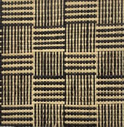 Mètre linéaire trame de raphia noir et naturel laize 120 cm