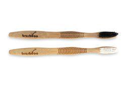 Pack 2 escovas de dentes para adultos preto e branco