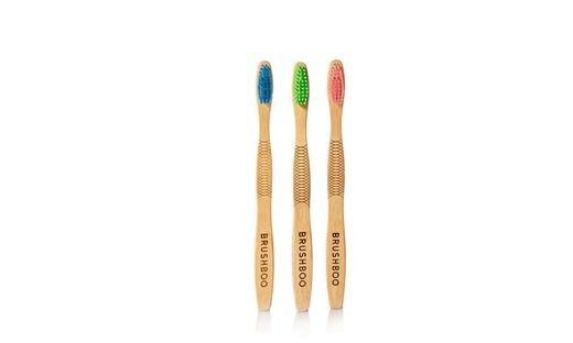 Pack 3 spazzolini da denti per adulti rosa, verde e blu