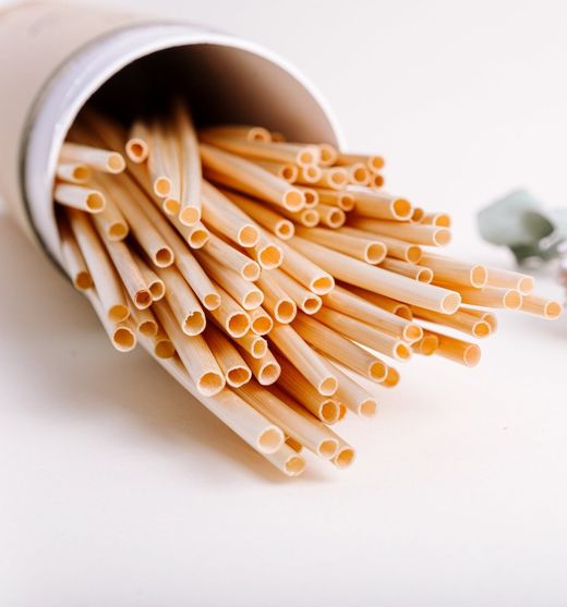 Pacote com 100 canudos de trigo